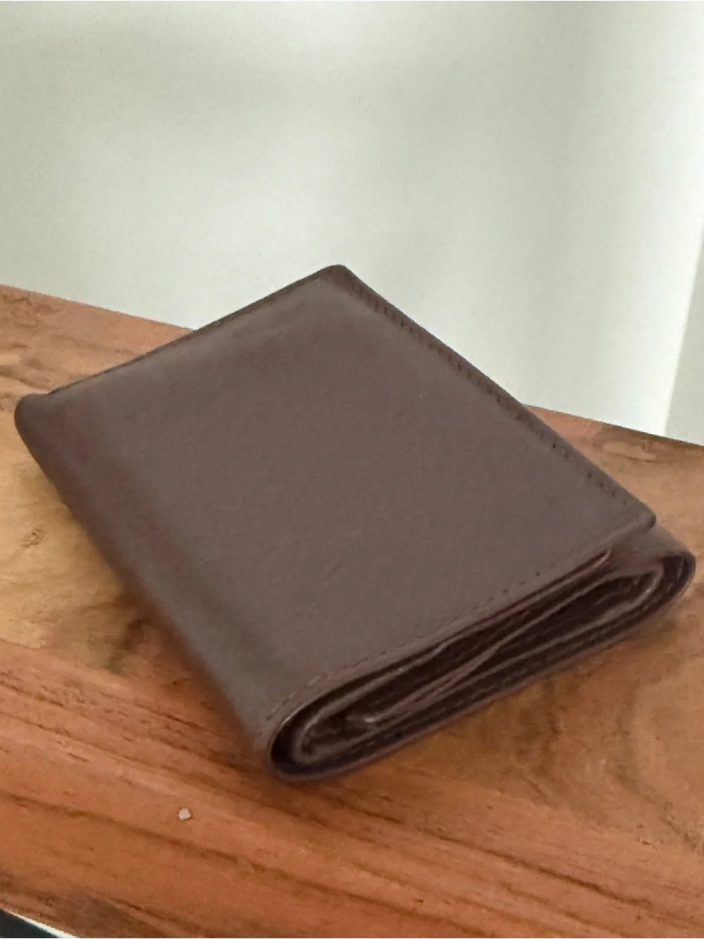 Slim Leather Card Holder Wallet - Brown